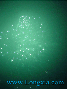 壮观焰火装扮龙虾节闭幕式