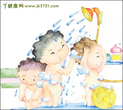早上洗澡